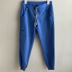 Figs Zamora Jogger Scrub Pants XS Petite in Ceil Blue